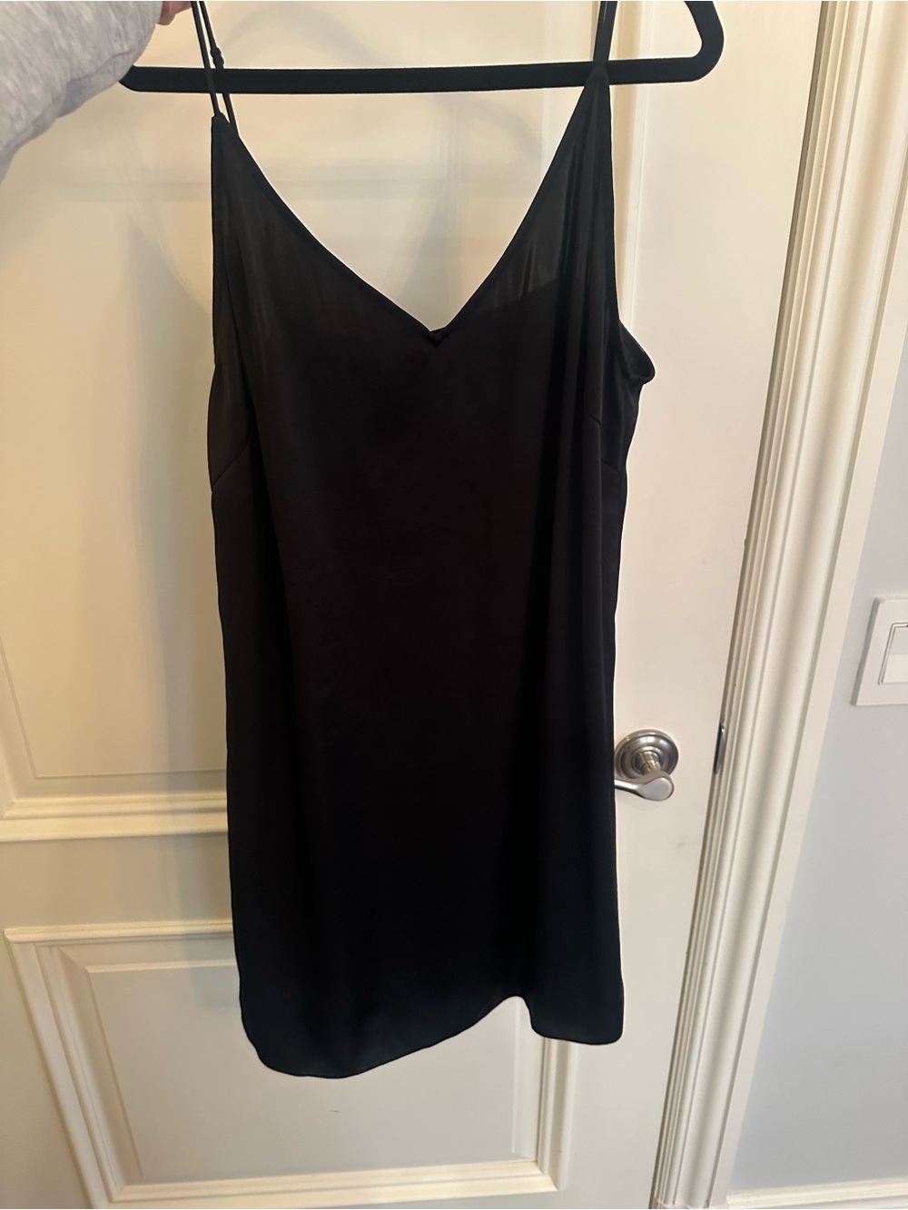 Aritzia Black Satin Slip Dress